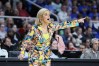 Head coach Kim Mulkey of the LSU Tigers reacts in a game against the UCLA Bruins during the first half in the Sweet 16 round of the NCAA Women's Basketball Tournament at MVP Arena on March 30, 2024 in Albany, New York