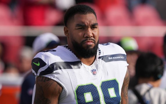 Dec 10, 2023; Santa Clara, California, USA; Seattle Seahawks defensive end Leonard Williams (99) before the game against the San Francisco 49ers at Levi's Stadium.