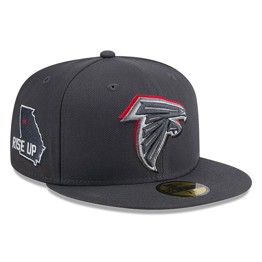 Atlanta Falcons New Era Official 2024 NFL Draft On Stage 59FIFTY Fitted Hat - Graphite