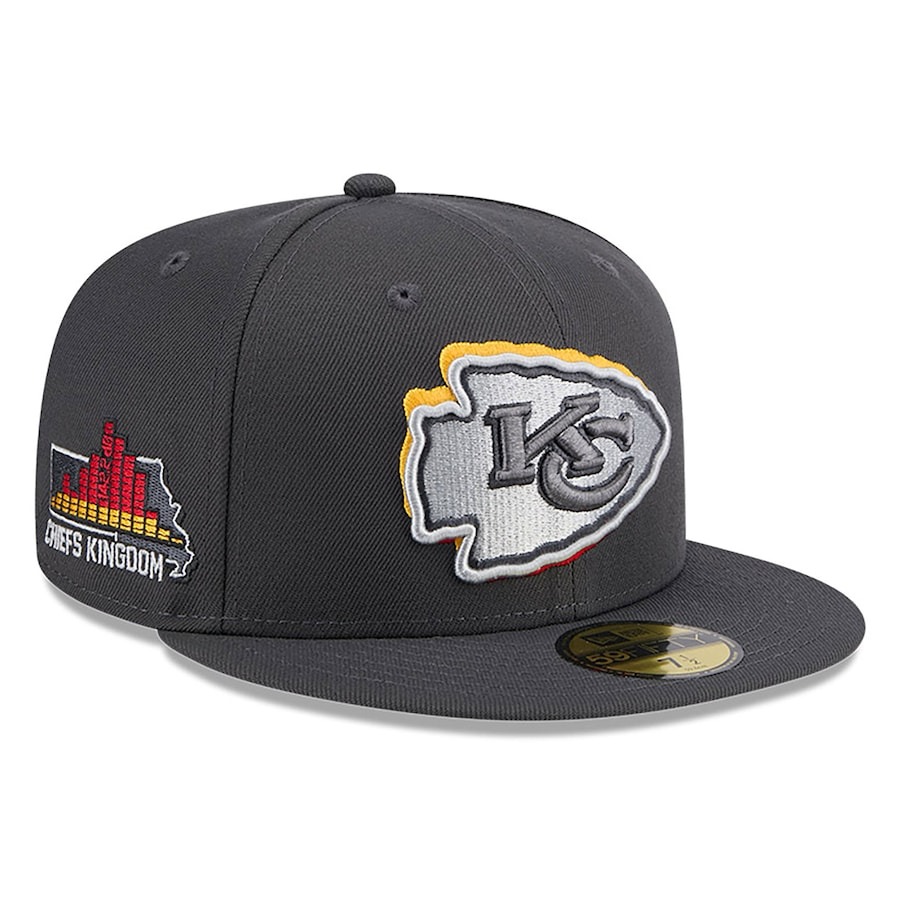 Kansas City Chiefs New Era Official 2024 NFL Draft On Stage 59FIFTY Fitted Hat - Graphite