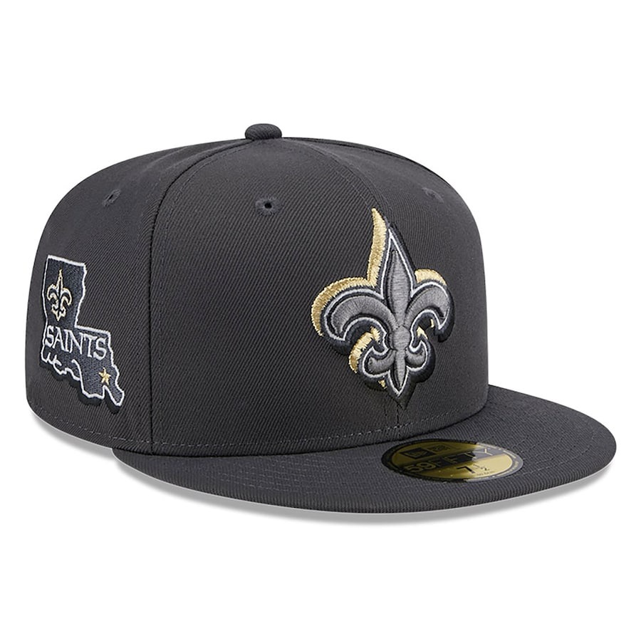 New Orleans Saints New Era Official 2024 NFL Draft On Stage 59FIFTY Fitted Hat - Graphite