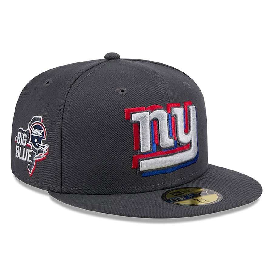 New York Giants New Era Official 2024 NFL Draft On Stage 59FIFTY Fitted Hat - Graphite