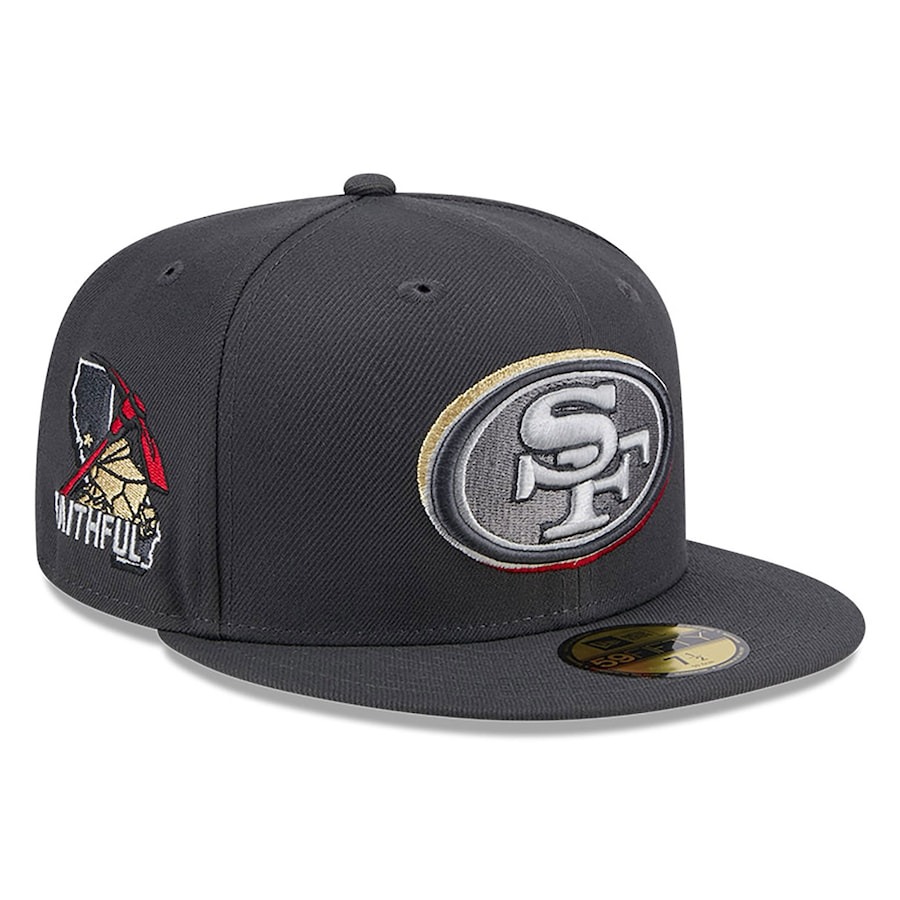 San Francisco 49ers New Era Official 2024 NFL Draft On Stage 59FIFTY Fitted Hat - Graphite