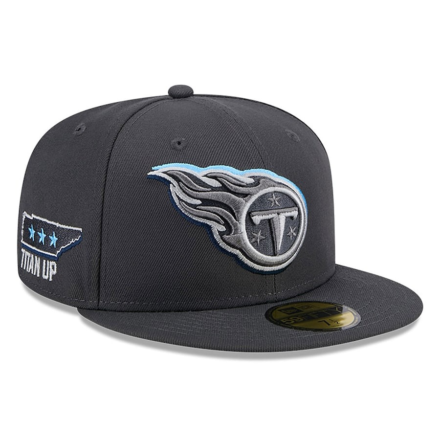 Tennessee Titans New Era Official 2024 NFL Draft On Stage 59FIFTY Fitted Hat - Graphite